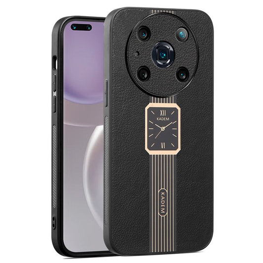 KADEM For Honor Magic4 Pro 5G Case Watch Pattern Electroplating Hybrid Phone Cover - Black