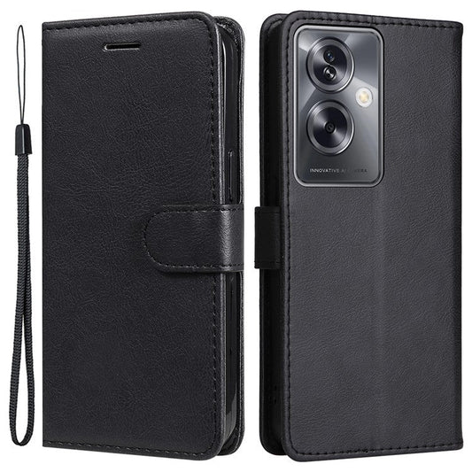 KT Leather Series-2 for Oppo A79 5G / A2 5G Case Magnetic PU Leather Phone Cover - Black