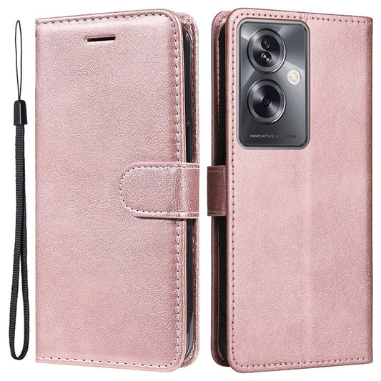 KT Leather Series-2 for Oppo A79 5G / A2 5G Case Magnetic PU Leather Phone Cover - Rose Gold