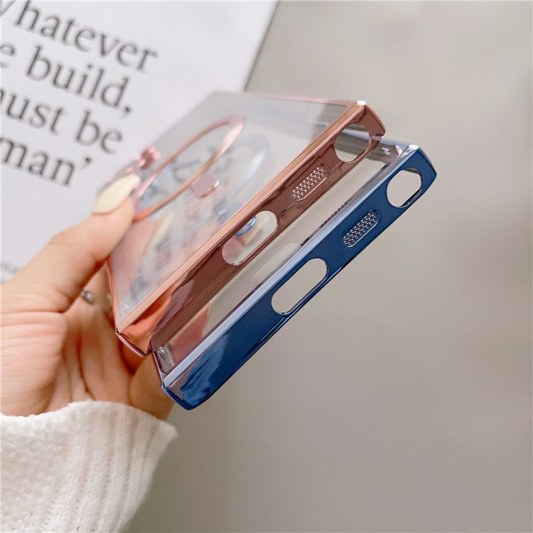 For Samsung Galaxy S24 Ultra Case Compatible with MagSafe Case TPU Electroplated Phone Cover - Sapphire