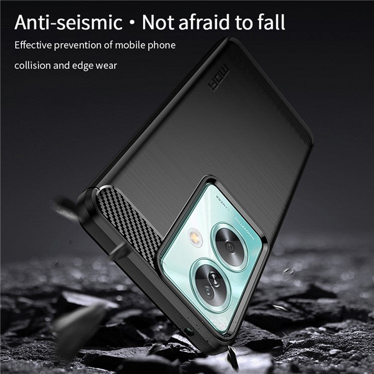 MOFI JK TPU Series-1 For Oppo A79 5G / A2 5G TPU Phone Case Carbon Fiber Texture Cover - Blue