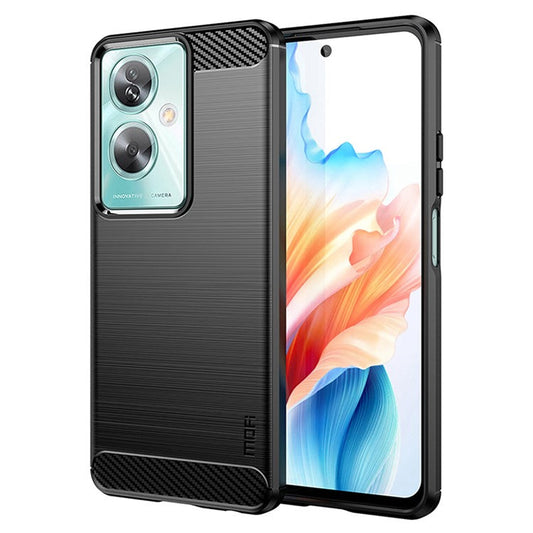 MOFI JK TPU Series-1 For Oppo A79 5G / A2 5G TPU Phone Case Carbon Fiber Texture Cover - Black