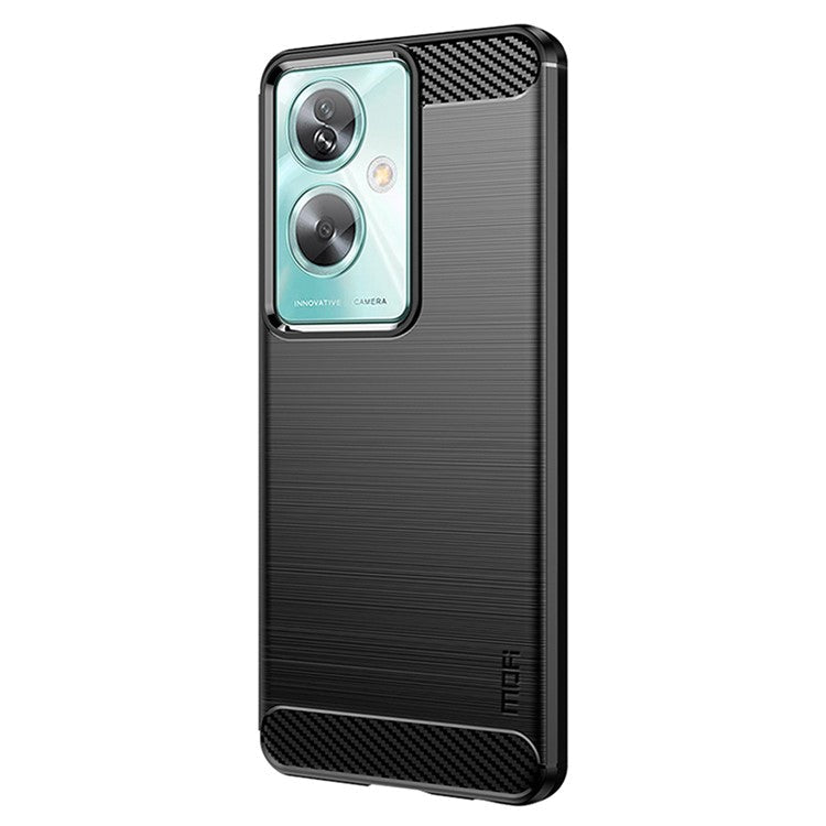 MOFI JK TPU Series-1 For Oppo A79 5G / A2 5G TPU Phone Case Carbon Fiber Texture Cover - Black