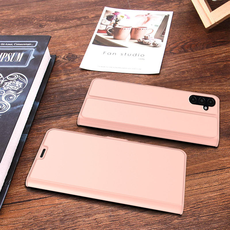 For Samsung Galaxy F34 5G / M34 5G Phone Case Card Slot Stand Leather Cover - Rose Gold