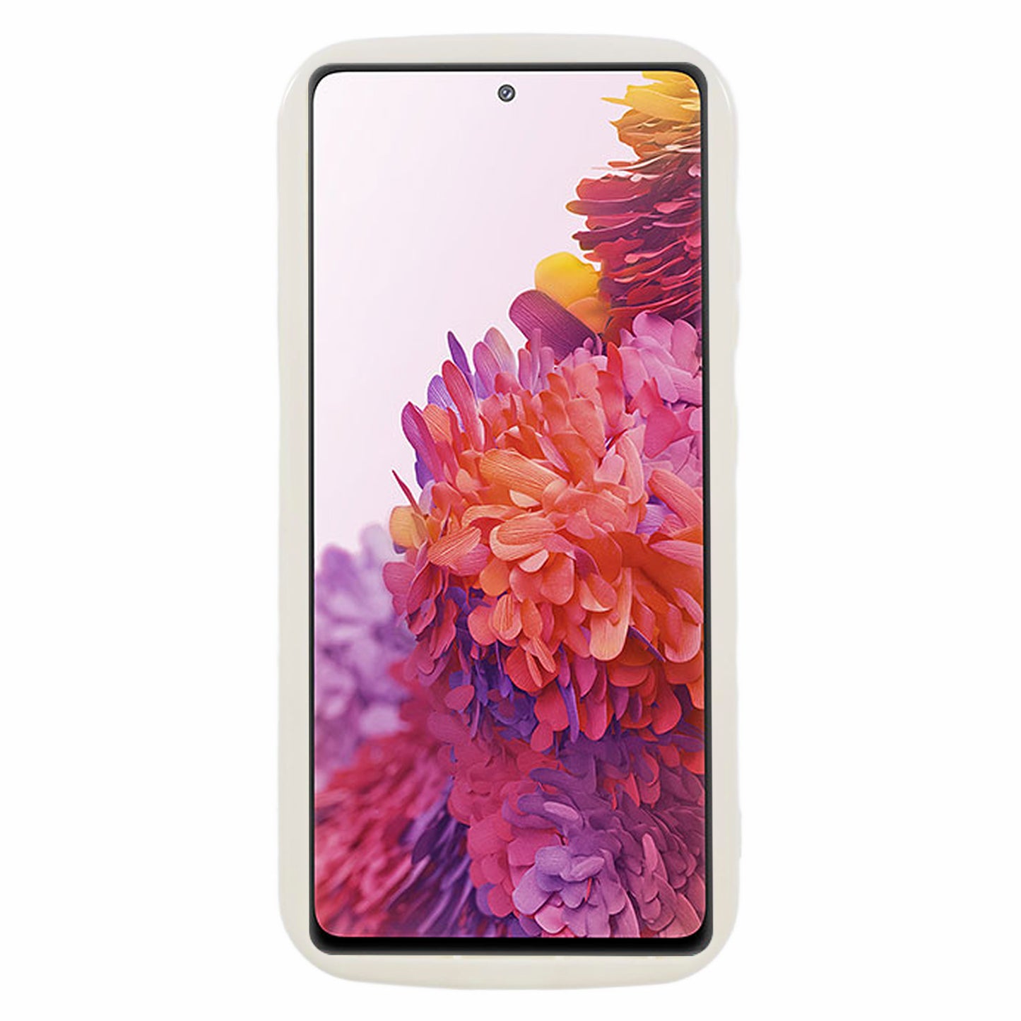 YX Series For For Samsung Galaxy S20 FE 5G / S20 FE / S20 FE 2022 / S20 Lite Case Creative Wave Shape TPU Precise Cutout Phone Shell - White
