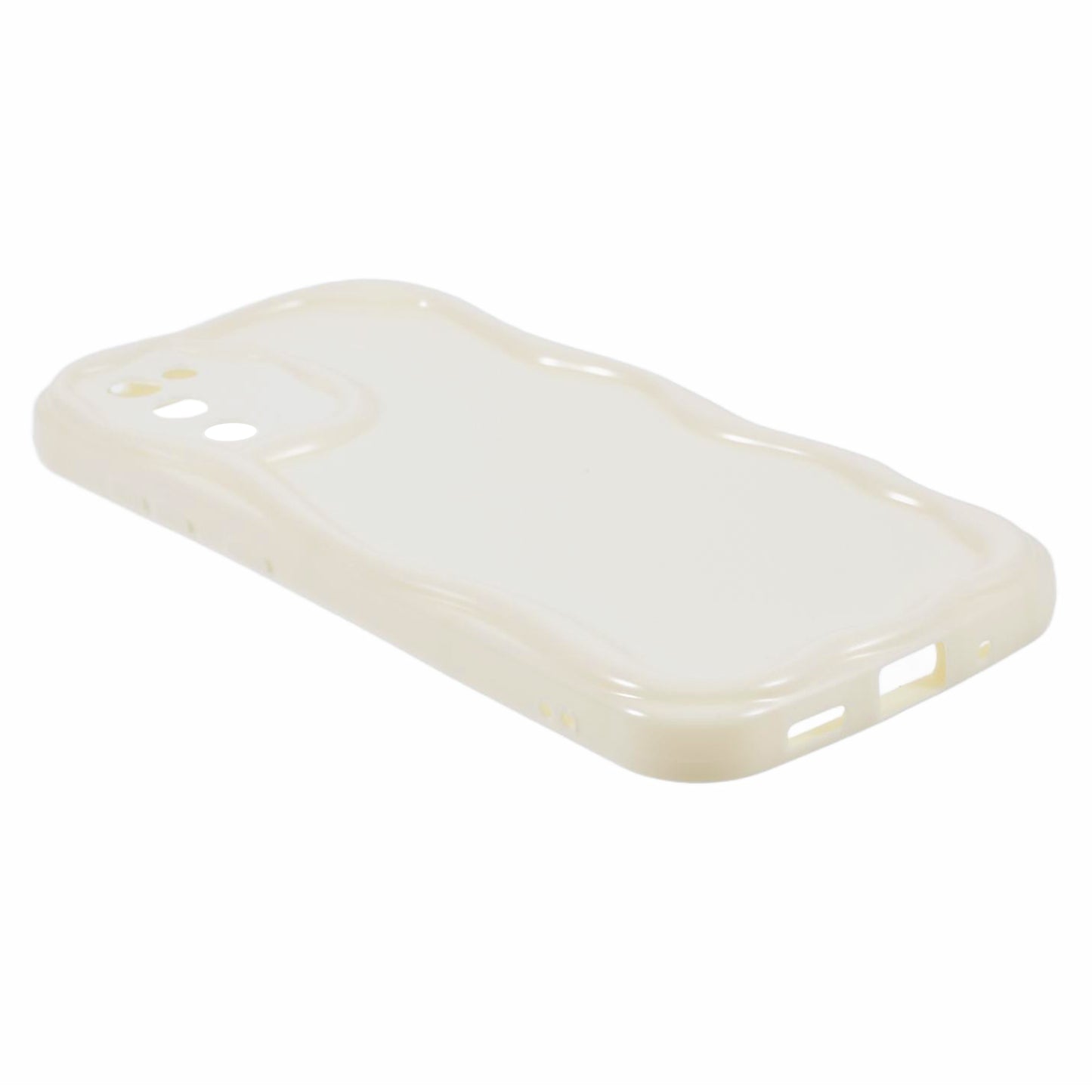 YX Series For For Samsung Galaxy S20 FE 5G / S20 FE / S20 FE 2022 / S20 Lite Case Creative Wave Shape TPU Precise Cutout Phone Shell - White