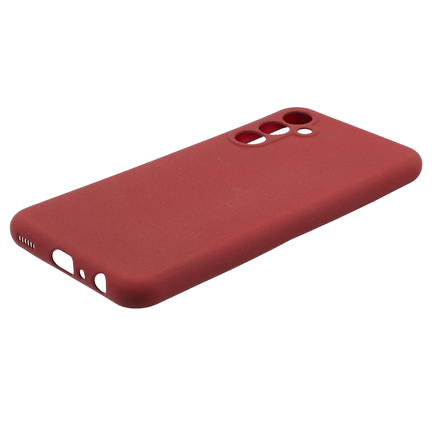 For Samsung Galaxy M34 5G / F34 5G Case TPU Double-Sided Matte Phone Shell Cover - Wine Red