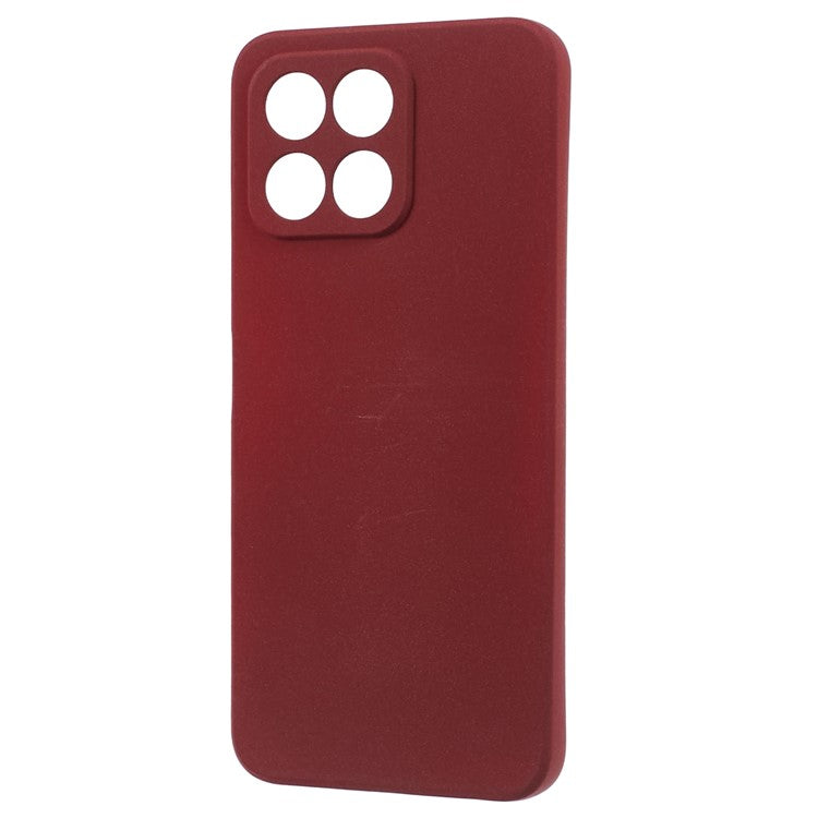 For Honor X8 5G Case Anti-fingerprint Double-Sided Matte TPU Phone Back Cover - Wine Red