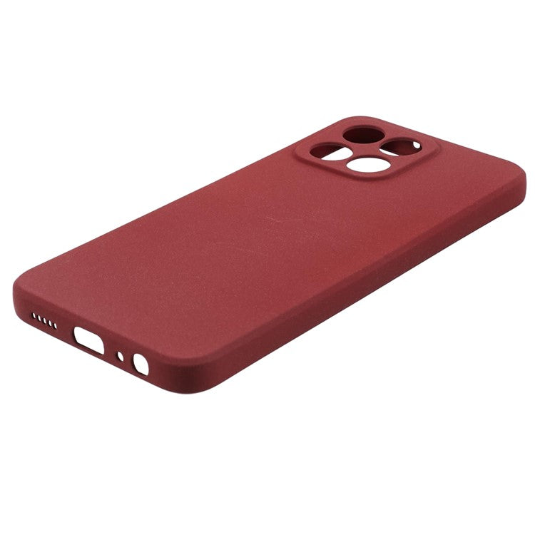 For Honor X8 5G Case Anti-fingerprint Double-Sided Matte TPU Phone Back Cover - Wine Red