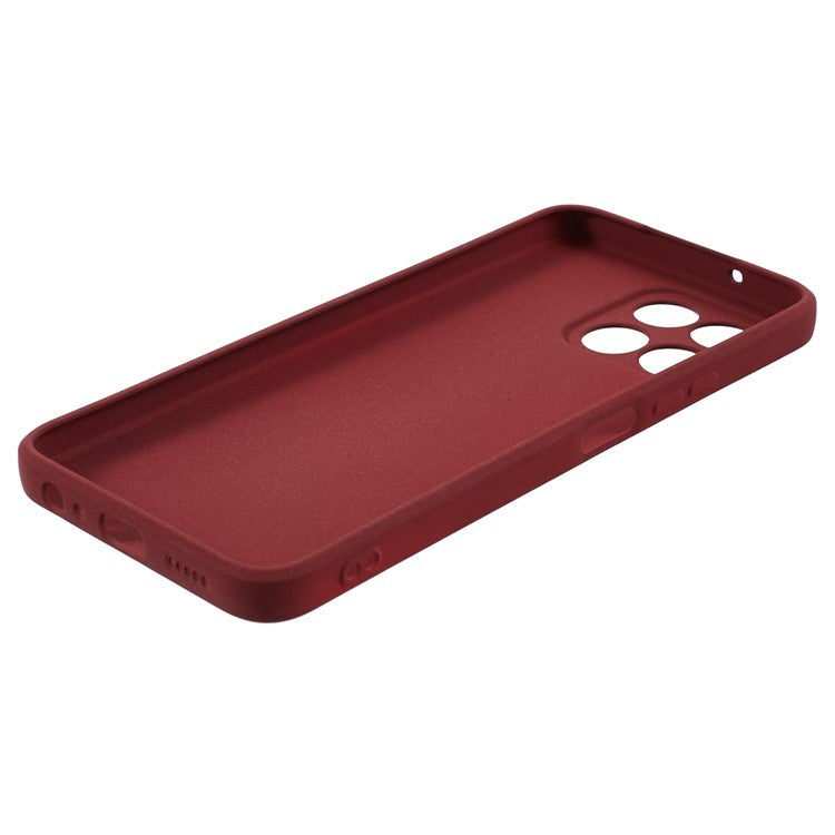 For Honor X8 5G Case Anti-fingerprint Double-Sided Matte TPU Phone Back Cover - Wine Red