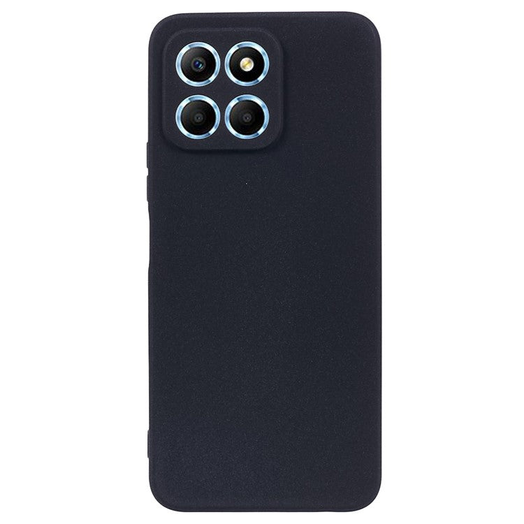 For Honor X8 5G Case Anti-fingerprint Double-Sided Matte TPU Phone Back Cover - Black