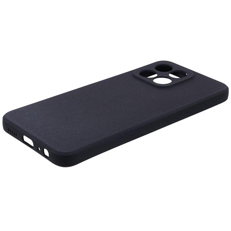 For Honor X8 5G Case Anti-fingerprint Double-Sided Matte TPU Phone Back Cover - Black