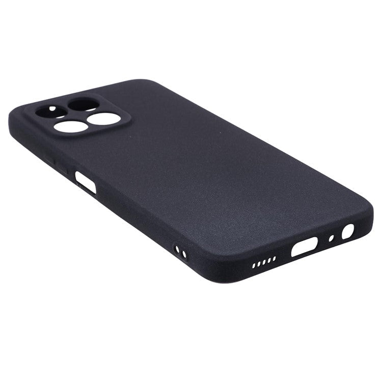 For Honor X8 5G Case Anti-fingerprint Double-Sided Matte TPU Phone Back Cover - Black