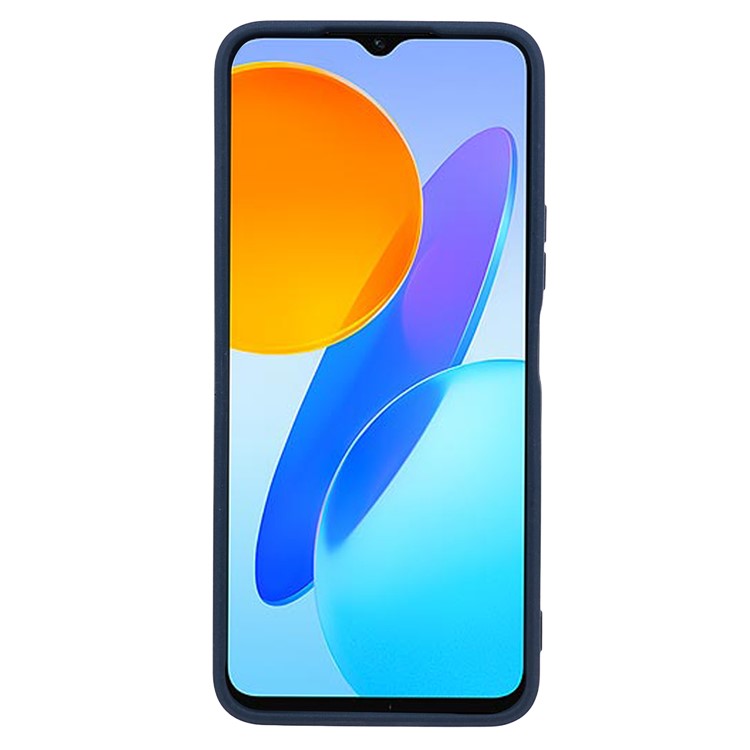 For Honor X8 5G Case Anti-fingerprint Double-Sided Matte TPU Phone Back Cover - Navy Blue