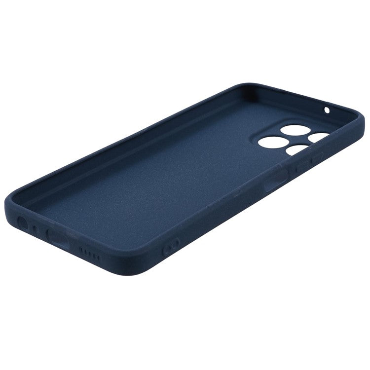 For Honor X8 5G Case Anti-fingerprint Double-Sided Matte TPU Phone Back Cover - Navy Blue