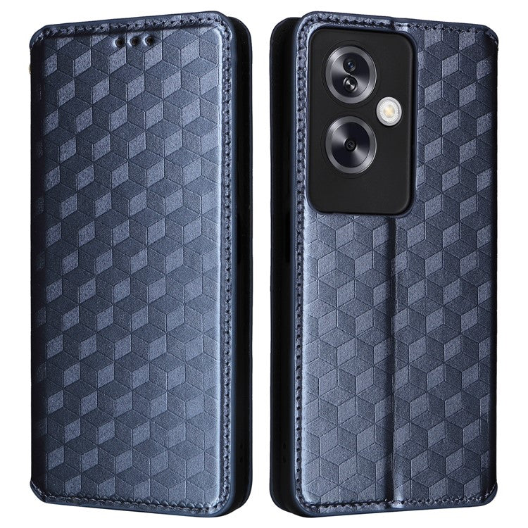 For Oppo A79 5G / A2 5G / OnePlus Nord N30 SE 5G PU Leather Cover Magnetic Cell Phone Case Wallet - Blue
