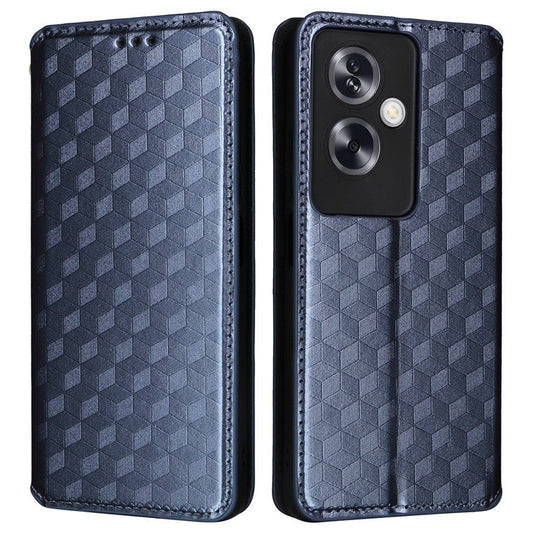 For Oppo A79 5G / A2 5G / OnePlus Nord N30 SE 5G PU Leather Cover Magnetic Cell Phone Case Wallet - Blue