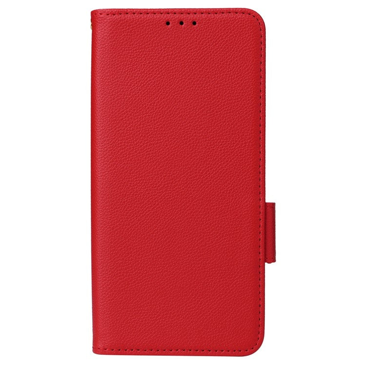 For Oppo A79 5G / A2 5G / OnePlus Nord N30 SE 5G Cover PU Leather Wallet Anti-Scratch Cell Phone Case with Strap - Red