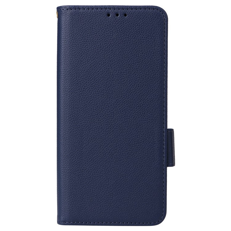 For Oppo A79 5G / A2 5G / OnePlus Nord N30 SE 5G Cover PU Leather Wallet Anti-Scratch Cell Phone Case with Strap - Dark Blue