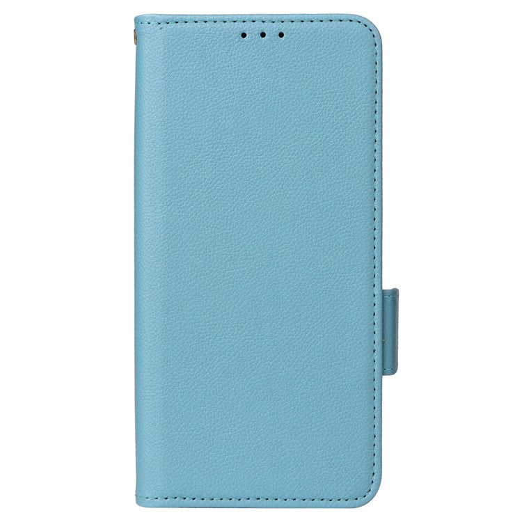 For Oppo A79 5G / A2 5G / OnePlus Nord N30 SE 5G Cover PU Leather Wallet Anti-Scratch Cell Phone Case with Strap - Baby Blue