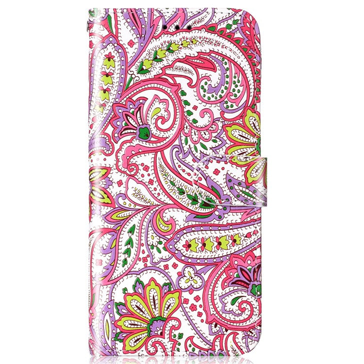 For Samsung Galaxy A05s 4G Phone Case PU Leather Pattern Printed Flip Stand Cover - Flower