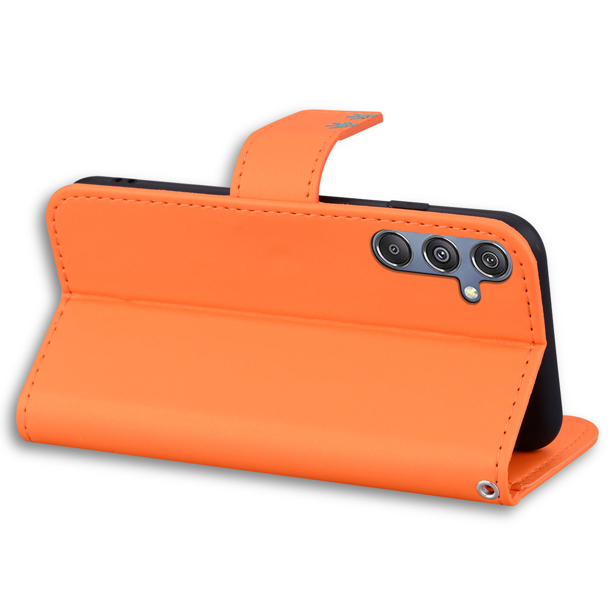 For Samsung Galaxy M34 5G / F34 5G Cartoon Animal Pattern Wallet Leather Cover Cell Phone Cases - Orange