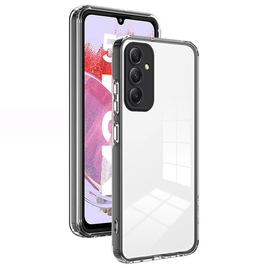 For Samsung Galaxy M34 5G / F34 5G Case Clear TPU Back PC Frame Phone Cover - Black