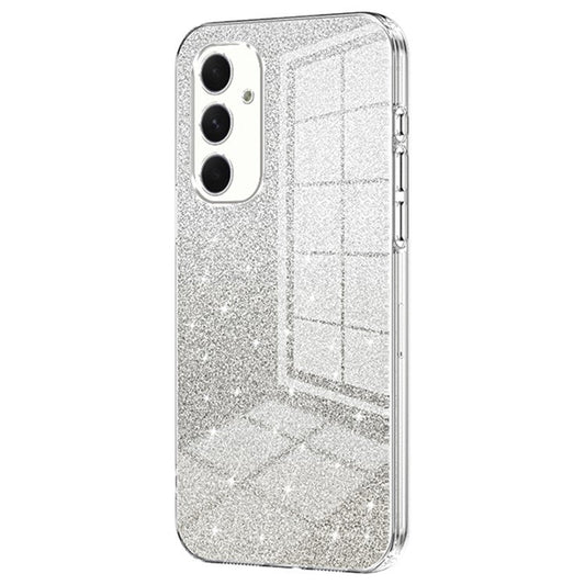 For Samsung Galaxy A54 5G Case Gradient Glitter TPU Phone Back Cover (Precise Cutout) - Transparent