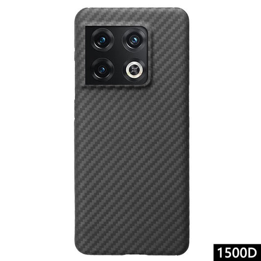 For OnePlus Ace Pro 5G / 10T 5G Aramid Fiber Cell Phone Case 1500D Coarse Texture Cover with Big Lens Cutout - Black