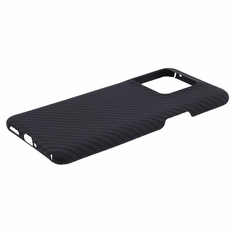For OnePlus Ace Pro 5G / 10T 5G Aramid Fiber Cell Phone Case 1500D Coarse Texture Cover with Big Lens Cutout - Black