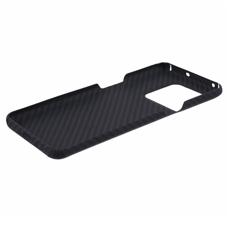 For OnePlus Ace Pro 5G / 10T 5G Aramid Fiber Cell Phone Case 1500D Coarse Texture Cover with Big Lens Cutout - Black