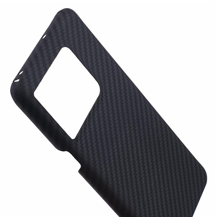 For OnePlus Ace Pro 5G / 10T 5G Aramid Fiber Cell Phone Case 1500D Coarse Texture Cover with Big Lens Cutout - Black