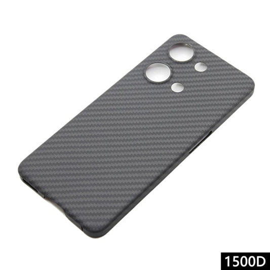 For OnePlus Ace 2V Cell Phone Case Precise Lens Cutout 1500D Coarse Texture Aramid Fiber Phone Cover - Black