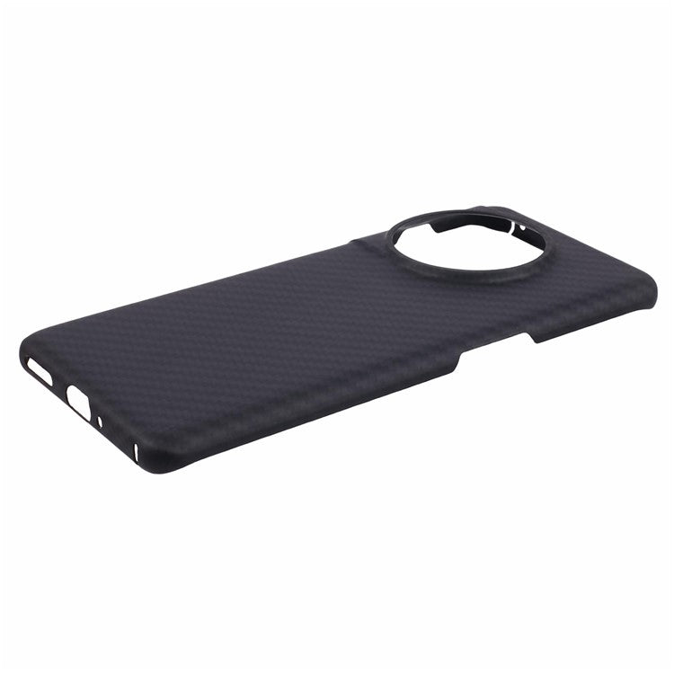 Cell Phone Case for OnePlus 11 5G , Aramid Fiber 1500D Coarse Texture Cover with Big Lens Cutout - Black