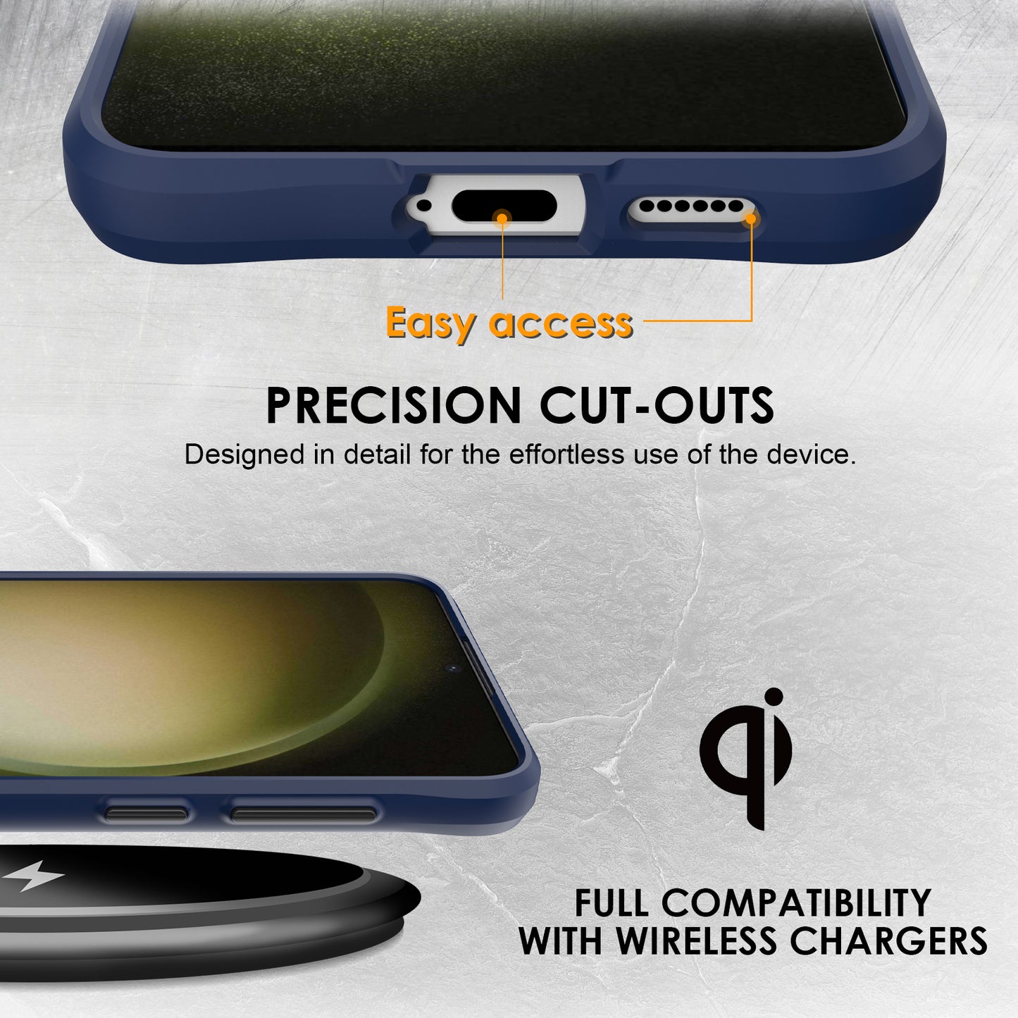 Combat X Mode Series for Samsung Galaxy S24+ Cell Phone Case TPU+PC Anti-drop Cover - Blue