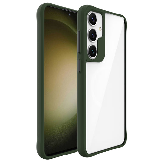 Combat X Mode Series for Samsung Galaxy S24+ Cell Phone Case TPU+PC Anti-drop Cover - Green