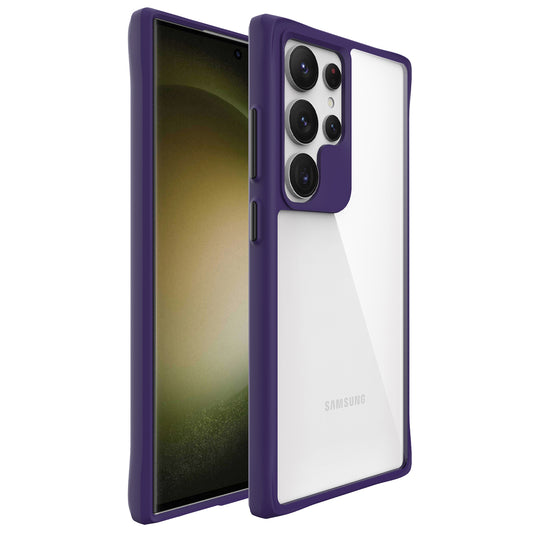 Combat X Mode Series for Samsung Galaxy S24 Ultra Cell Phone Case Shockproof TPU+PC Cover - Purple