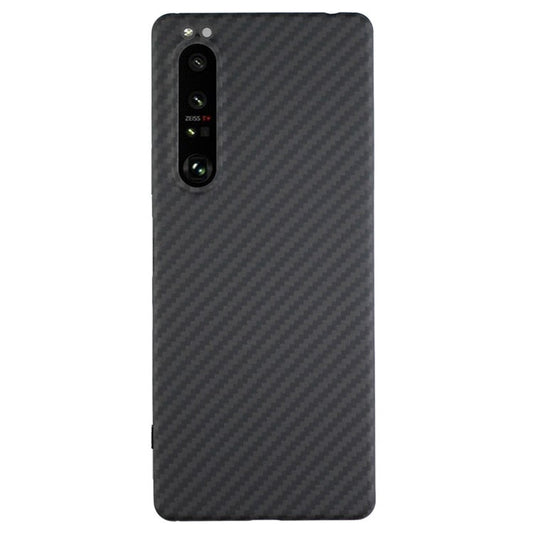 For Sony Xperia 1 III 5G Case 1500D Coarse Texture Aramid Fiber Phone Shell with Big Lens Cutout