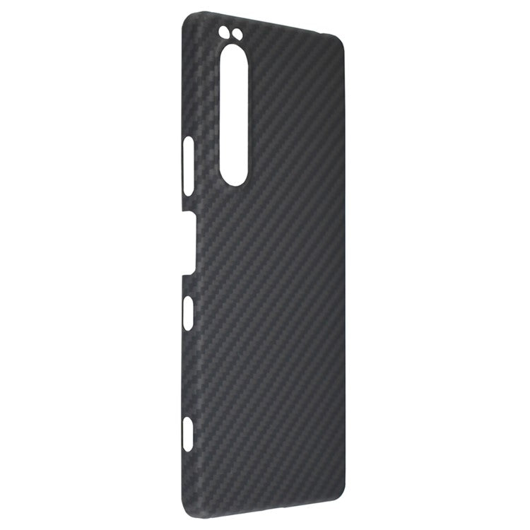 For Sony Xperia 1 III 5G Case 1500D Coarse Texture Aramid Fiber Phone Shell with Big Lens Cutout