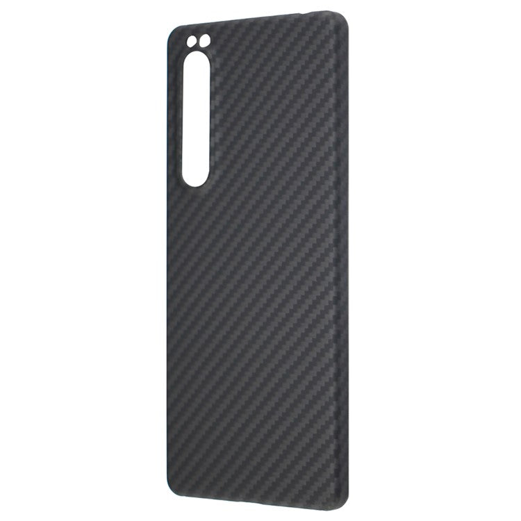 For Sony Xperia 1 III 5G Case 1500D Coarse Texture Aramid Fiber Phone Shell with Big Lens Cutout