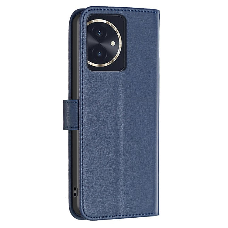 BINFEN COLOR BF17 For Honor 100 5G Cell Phone Case PU Leather Wallet Anti-drop Cover - Blue