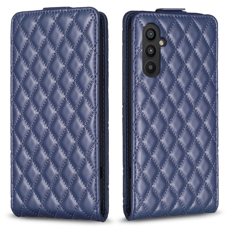 BF30 For Samsung Galaxy A35 5G Case Card Holder Vertical Flip Leather Cover - Blue
