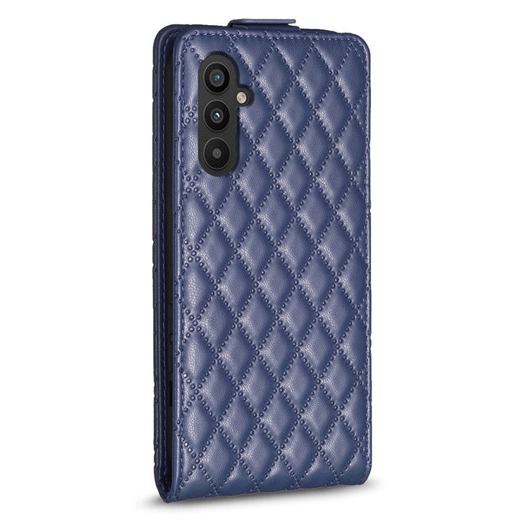 BF30 For Samsung Galaxy A35 5G Case Card Holder Vertical Flip Leather Cover - Blue