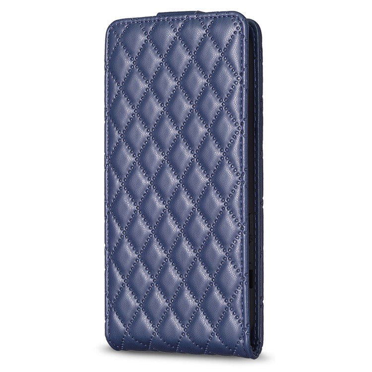 BF30 For Samsung Galaxy A35 5G Case Card Holder Vertical Flip Leather Cover - Blue