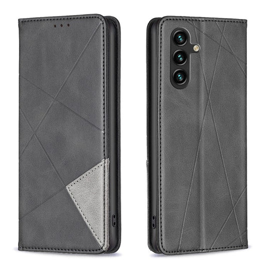 For Samsung Galaxy A35 5G Case Card Holder Magnetic Closing Leather Cover - Black