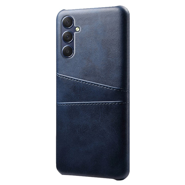 For Samsung Galaxy A15 5G Case Anti-drop PU Leather+PC Dual Card Slots Phone Shell - Blue