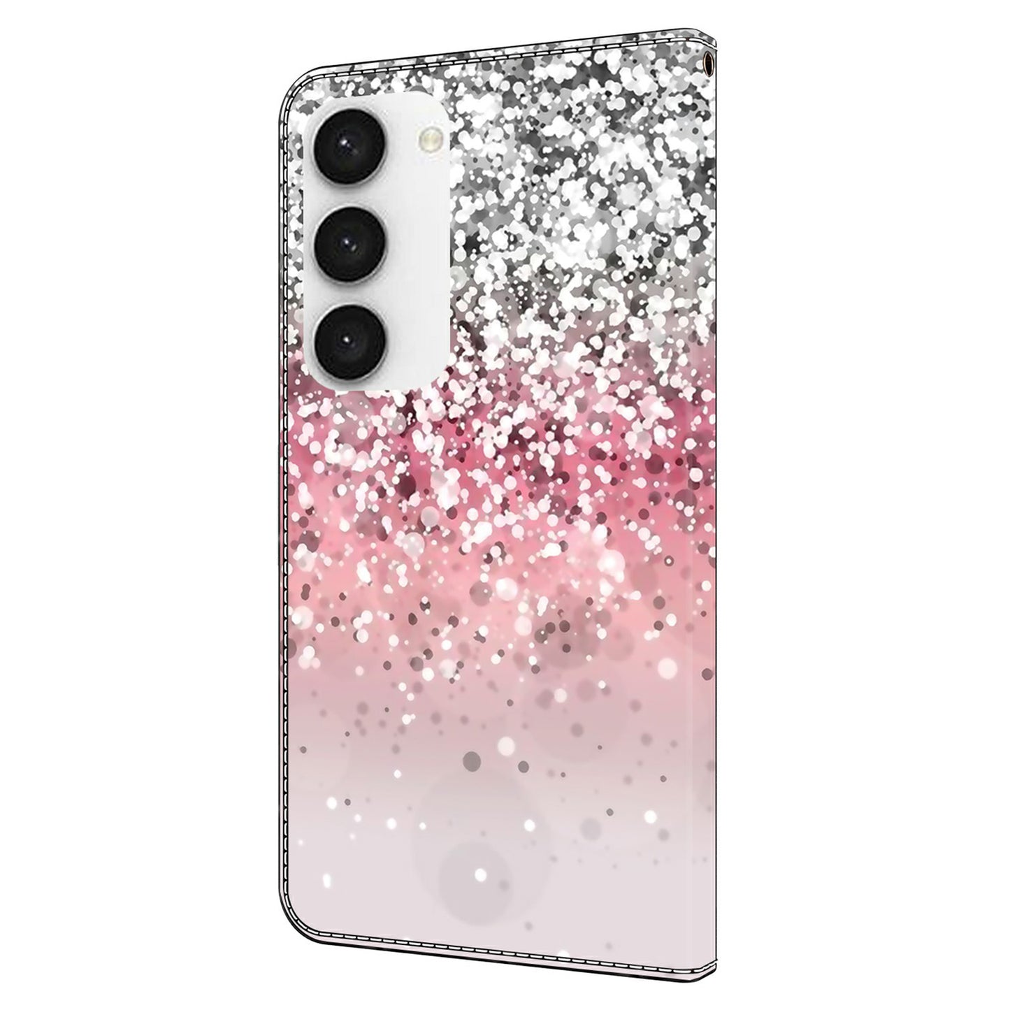 For Samsung Galaxy S24 Cell Phone Case Leather 3D Pattern Card Slot Protective Cover - Gradient