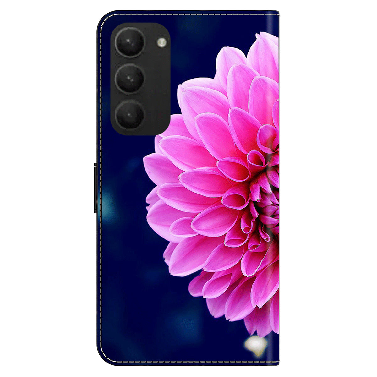 For Samsung Galaxy S24+ Case Stand Wallet Leather Cover with 3D Pattern Printing - Pink Flowers