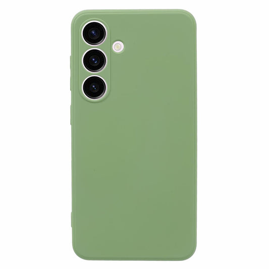 For Samsung Galaxy S24 Phone Case Soft Fiber Lining TPU Cover - Matcha Green