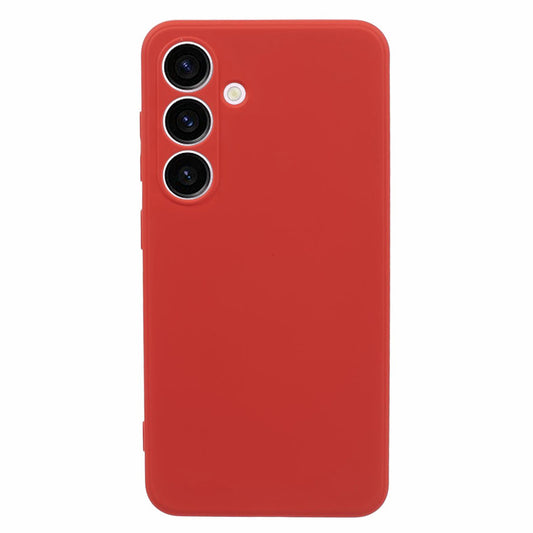 For Samsung Galaxy S24 Phone Case Soft Fiber Lining TPU Cover - Red